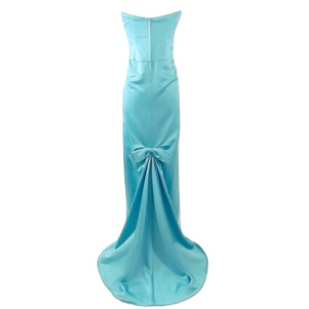Alfred Angelo Blue Satin Bridresmaid/prom dress